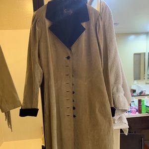 Leather Scully trench coat